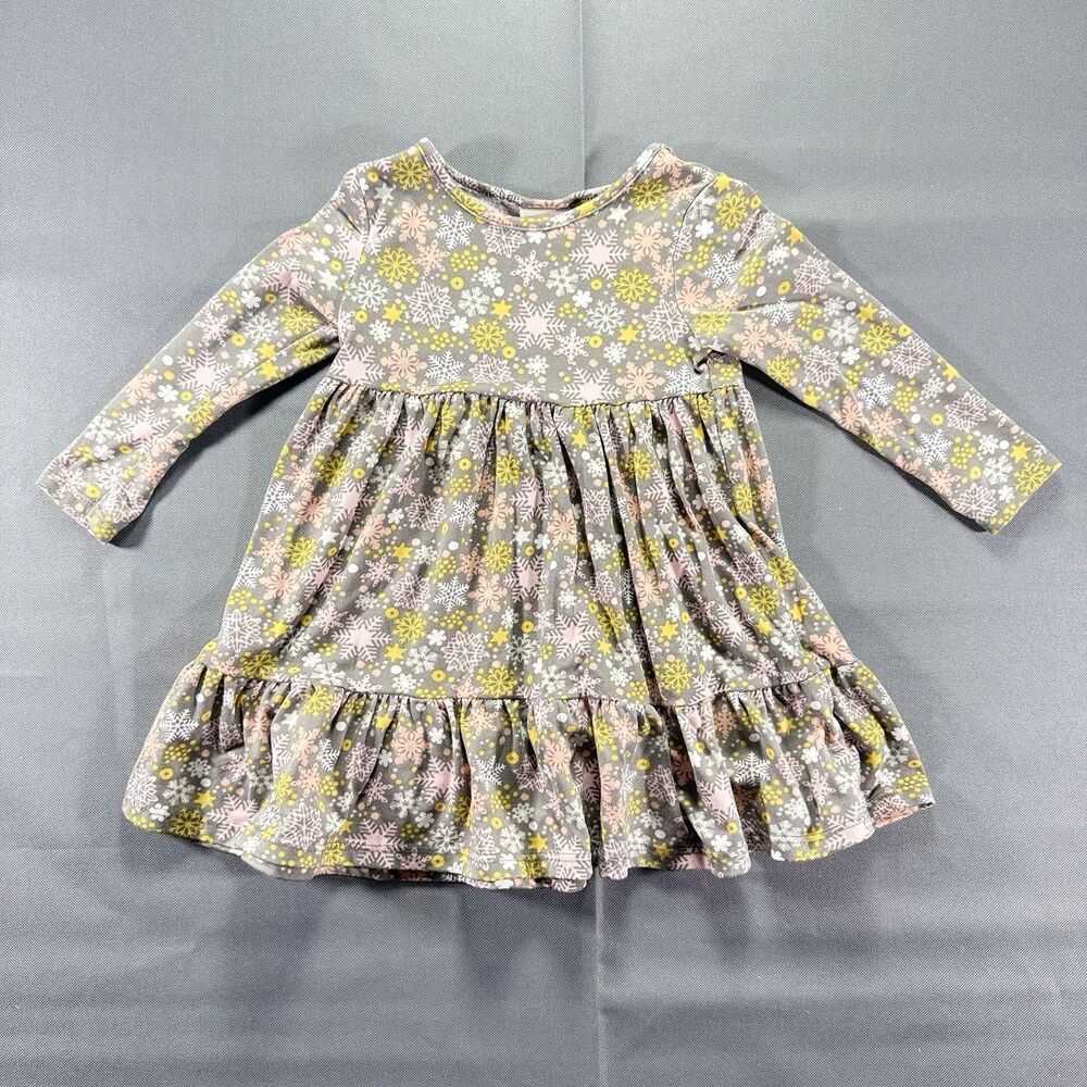 Just Lizzy Toddler Snowflake Longsleeve Dress Size 2T
